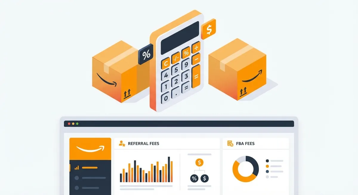 Amazon Fee Calculator Interface Illustration